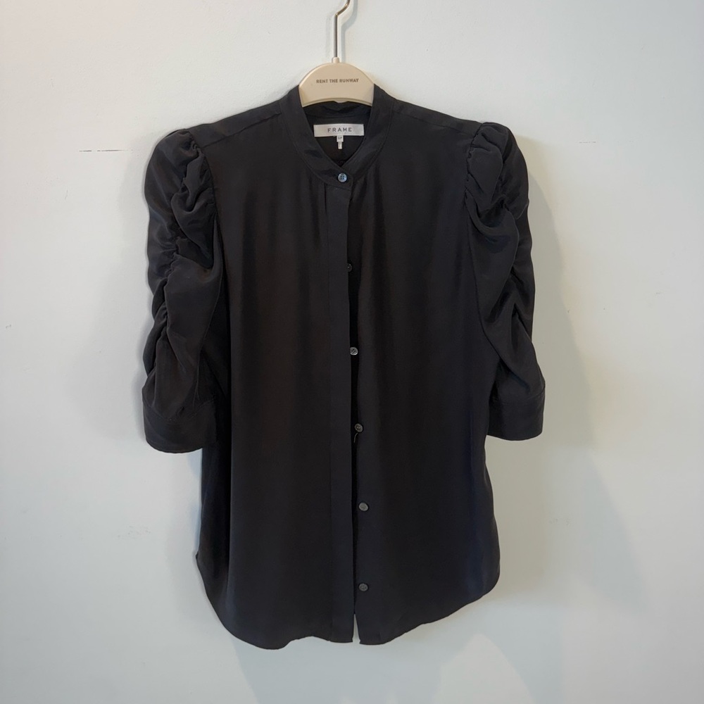 Frame Gillian top Black Sleeve Blouse